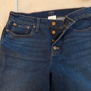 J Crew Mid Rise Flare Crop Jeans